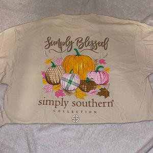 Simply Southern Long Sleeve ‘Simply Blessed’ Fall Pumpkin Tee. New with tags.
